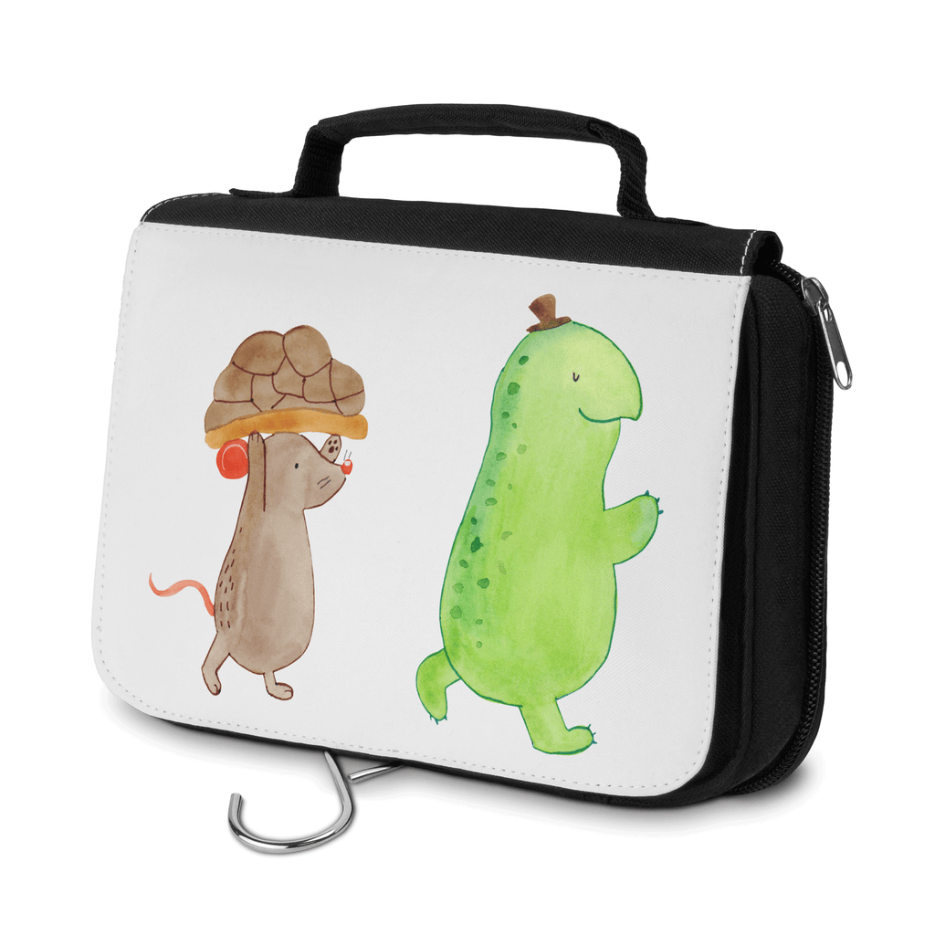 Kulturbeutel Schildkröte & Maus Kulturbeutel, Zum Aufhängen, Waschtasche, Kosmetiktasche, Damen, Herren, Aufbewahrungstasche, Schminktasche, Kosmetikbeutel, Organizer, Kulturtasche, Schminkutensil, Schildkröte, Maus, Freunde, Freundinnen, beste Freunde, beste Freundinnen