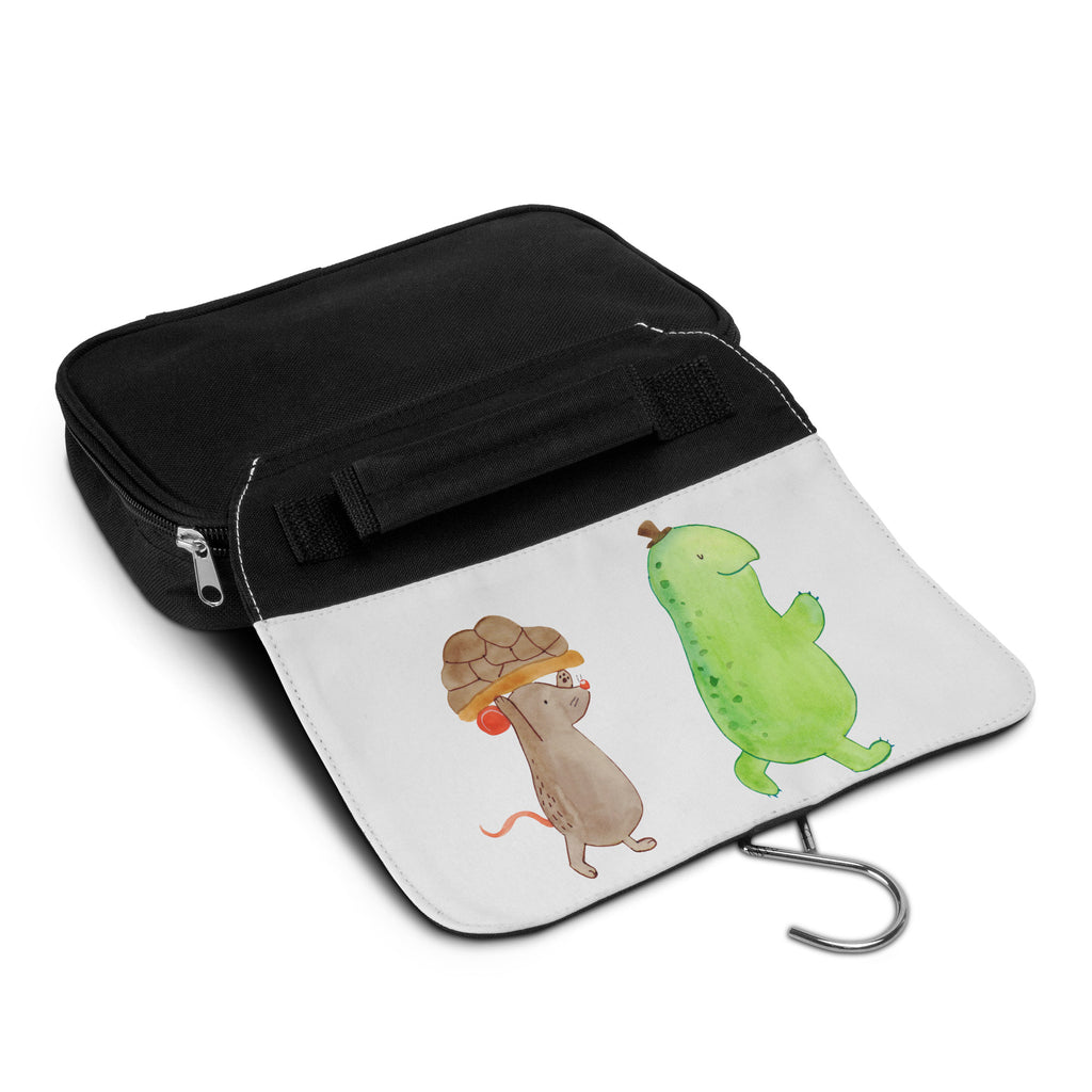 Kulturbeutel Schildkröte & Maus Kulturbeutel, Zum Aufhängen, Waschtasche, Kosmetiktasche, Damen, Herren, Aufbewahrungstasche, Schminktasche, Kosmetikbeutel, Organizer, Kulturtasche, Schminkutensil, Schildkröte, Maus, Freunde, Freundinnen, beste Freunde, beste Freundinnen