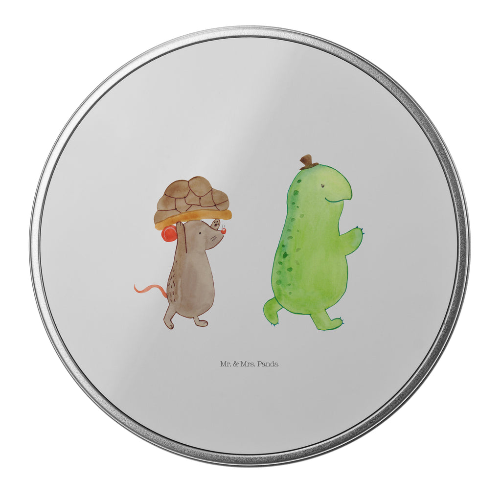 Blechdose rund Schildkröte & Maus Metalldose, Keksdose, Dose, Vorratsdose, Geschenkbox, Schildkröte, Maus, Freunde, Freundinnen, beste Freunde, beste Freundinnen