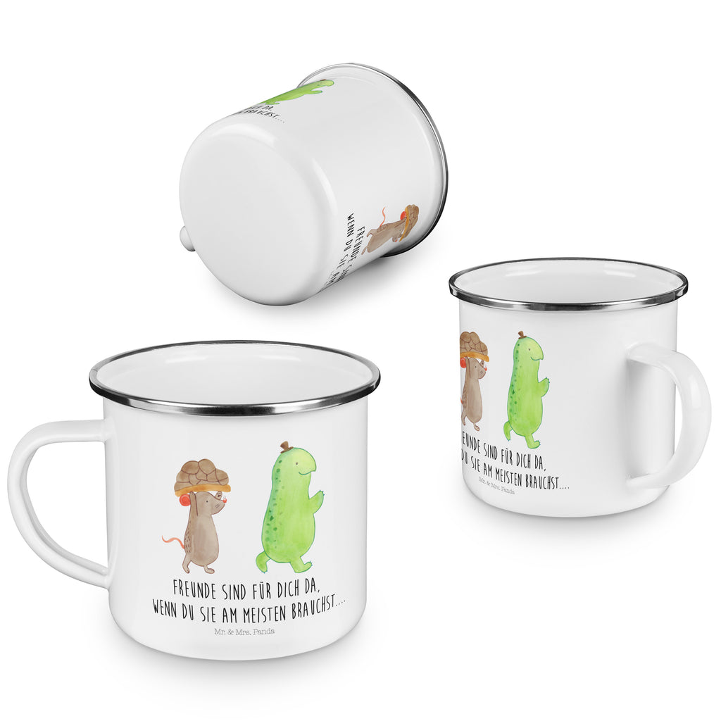 Camping Emaille Tasse Schildkröte & Maus Campingtasse, Trinkbecher, Metalltasse, Outdoor Tasse, Emaille Trinkbecher, Blechtasse Outdoor, Emaille Campingbecher, Edelstahl Trinkbecher, Metalltasse für Camping, Kaffee Blechtasse, Camping Tasse Metall, Schildkröte, Maus, Freunde, Freundinnen, beste Freunde, beste Freundinnen