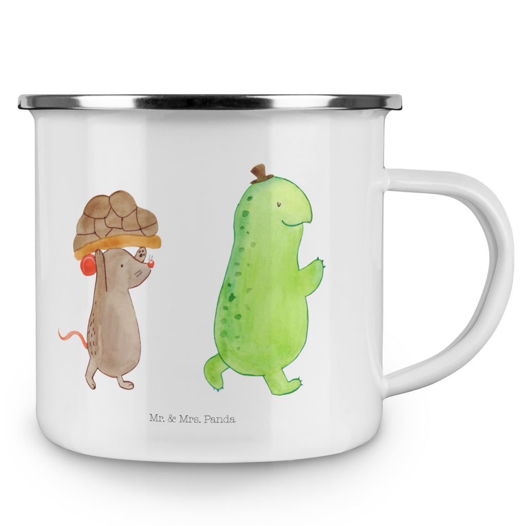 Camping Emaille Tasse Schildkröte & Maus Campingtasse, Trinkbecher, Metalltasse, Outdoor Tasse, Emaille Trinkbecher, Blechtasse Outdoor, Emaille Campingbecher, Edelstahl Trinkbecher, Metalltasse für Camping, Kaffee Blechtasse, Camping Tasse Metall, Schildkröte, Maus, Freunde, Freundinnen, beste Freunde, beste Freundinnen