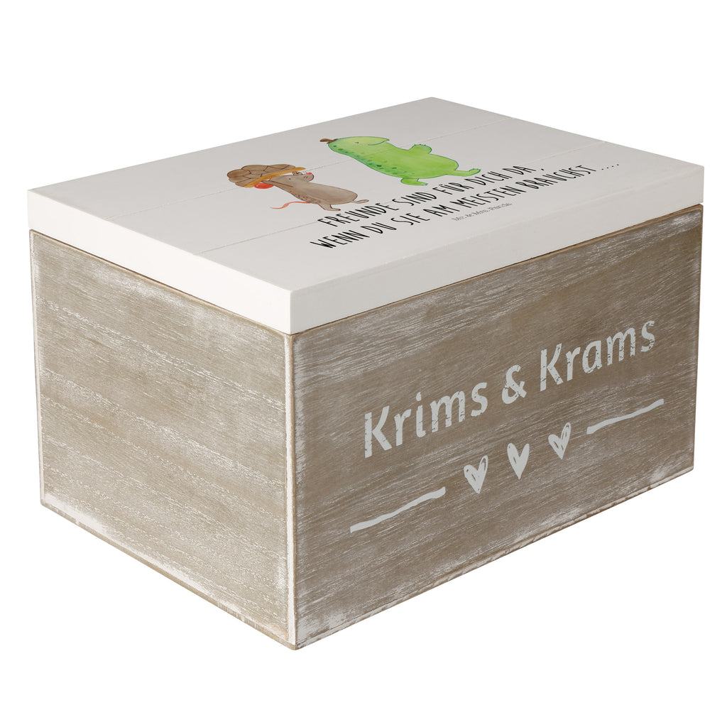 Holzkiste Schildkröte & Maus Holzkiste, Kiste, Schatzkiste, Truhe, Schatulle, XXL, Erinnerungsbox, Erinnerungskiste, Dekokiste, Aufbewahrungsbox, Schildkröte, Maus, Freunde, Freundinnen, beste Freunde, beste Freundinnen
