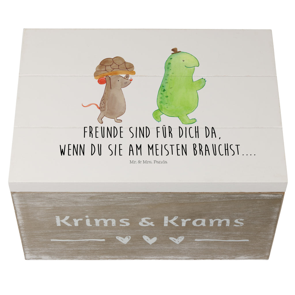 Holzkiste Schildkröte & Maus Holzkiste, Kiste, Schatzkiste, Truhe, Schatulle, XXL, Erinnerungsbox, Erinnerungskiste, Dekokiste, Aufbewahrungsbox, Schildkröte, Maus, Freunde, Freundinnen, beste Freunde, beste Freundinnen