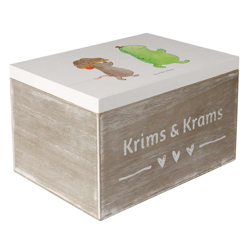 Holzkiste Schildkröte & Maus Holzkiste, Kiste, Schatzkiste, Truhe, Schatulle, XXL, Erinnerungsbox, Erinnerungskiste, Dekokiste, Aufbewahrungsbox, Schildkröte, Maus, Freunde, Freundinnen, beste Freunde, beste Freundinnen