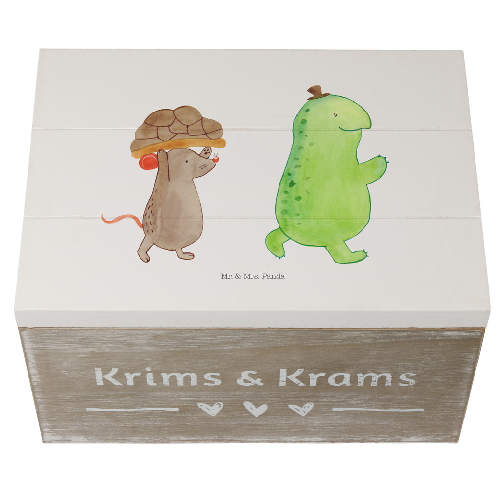Holzkiste Schildkröte & Maus Holzkiste, Kiste, Schatzkiste, Truhe, Schatulle, XXL, Erinnerungsbox, Erinnerungskiste, Dekokiste, Aufbewahrungsbox, Schildkröte, Maus, Freunde, Freundinnen, beste Freunde, beste Freundinnen