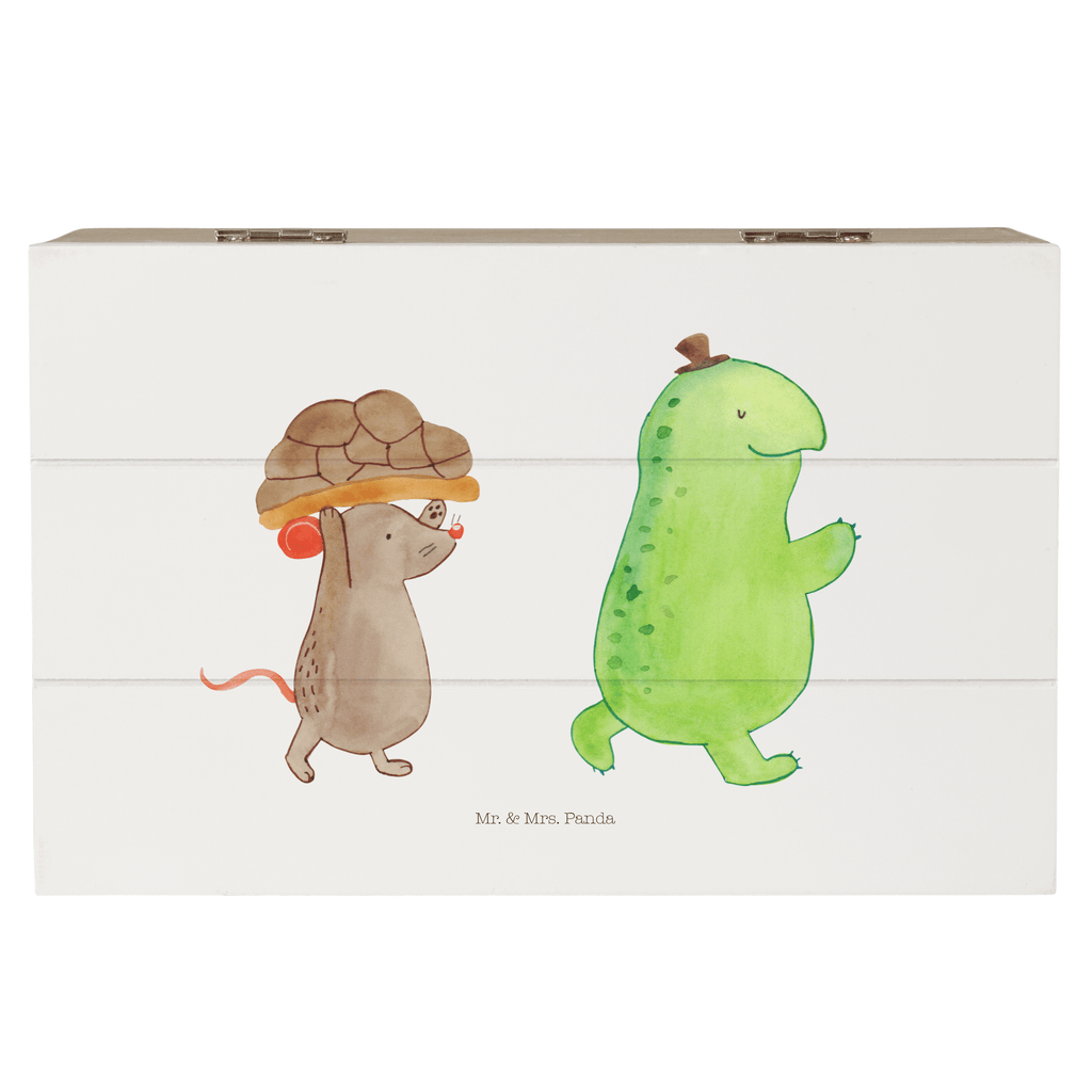 Holzkiste Schildkröte & Maus Holzkiste, Kiste, Schatzkiste, Truhe, Schatulle, XXL, Erinnerungsbox, Erinnerungskiste, Dekokiste, Aufbewahrungsbox, Schildkröte, Maus, Freunde, Freundinnen, beste Freunde, beste Freundinnen