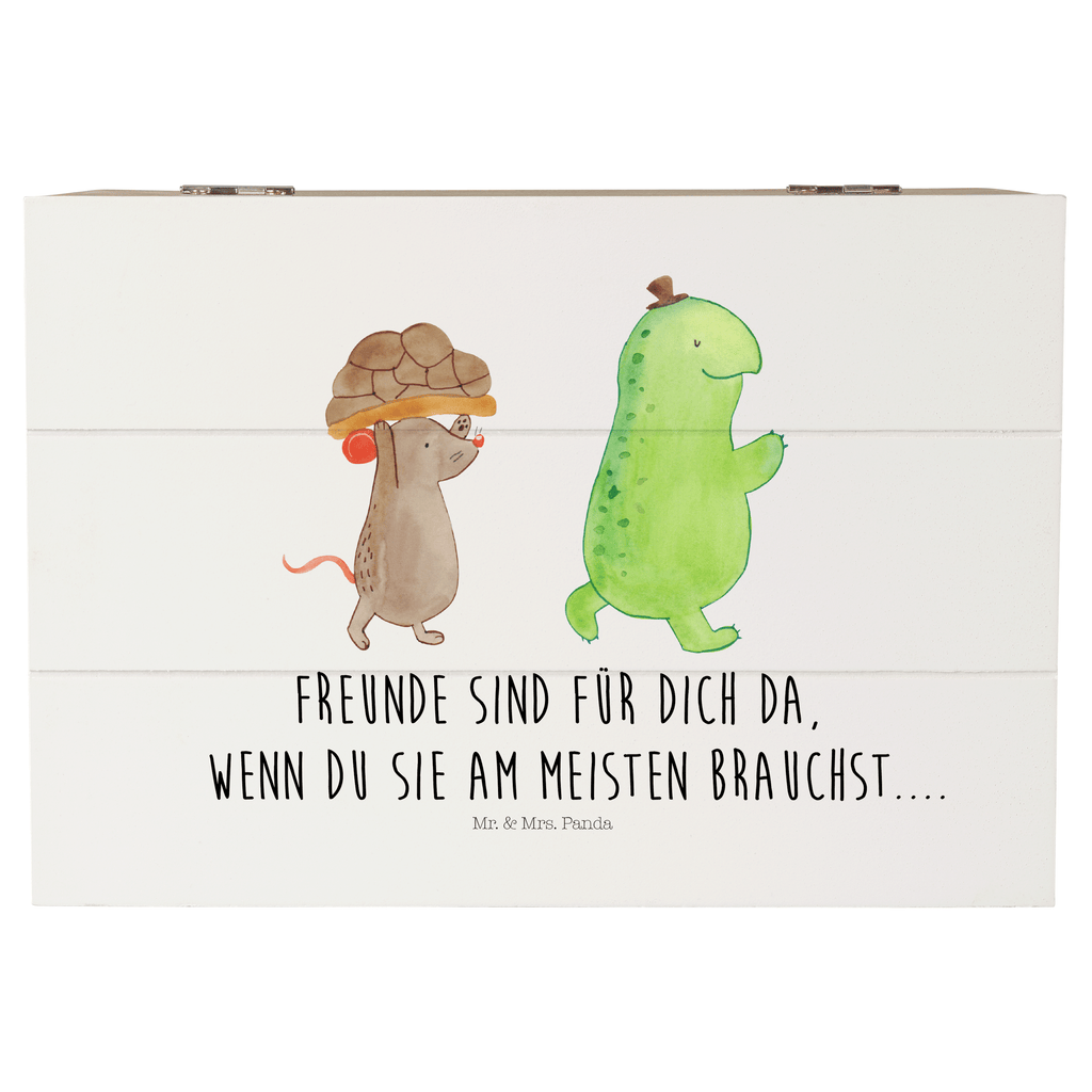 Holzkiste Schildkröte & Maus Holzkiste, Kiste, Schatzkiste, Truhe, Schatulle, XXL, Erinnerungsbox, Erinnerungskiste, Dekokiste, Aufbewahrungsbox, Schildkröte, Maus, Freunde, Freundinnen, beste Freunde, beste Freundinnen