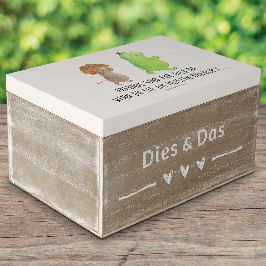 Holzkiste Schildkröte & Maus Holzkiste, Kiste, Schatzkiste, Truhe, Schatulle, XXL, Erinnerungsbox, Erinnerungskiste, Dekokiste, Aufbewahrungsbox, Schildkröte, Maus, Freunde, Freundinnen, beste Freunde, beste Freundinnen