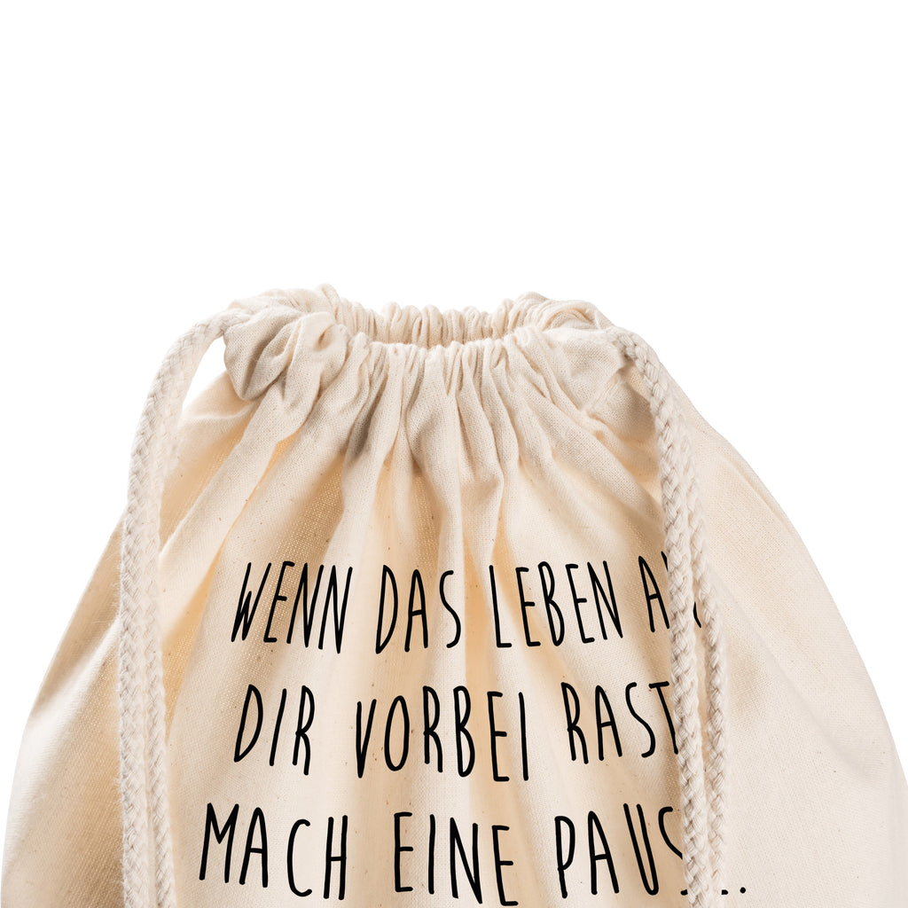 Sportbeutel Schildkröte pausiert Turnbeutel, Beutel, Sporttasche, Tasche, Stoffbeutel, Schildkröte, Achtsamkeit, Entschleunigen, achtsam