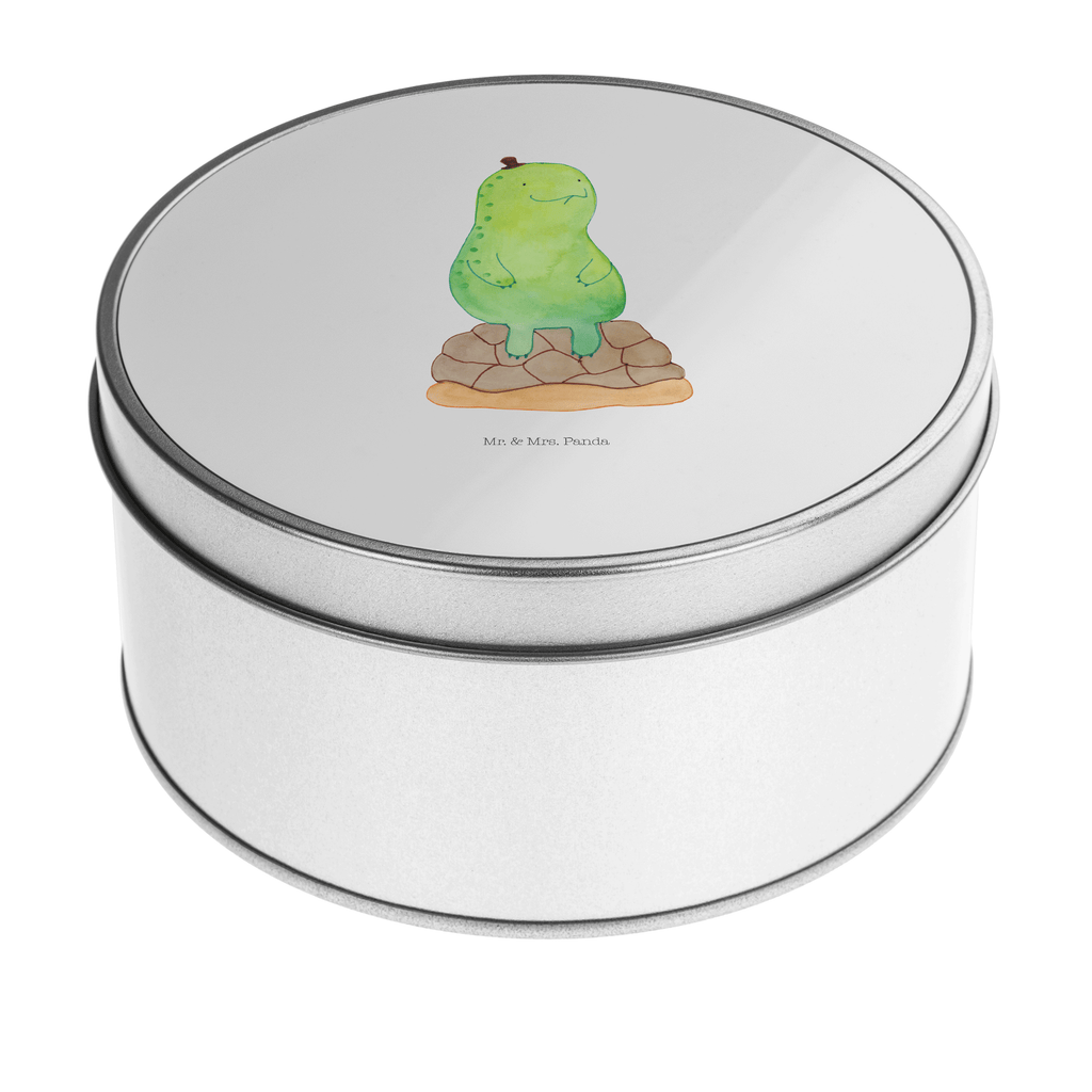 Blechdose rund Schildkröte pausiert Metalldose, Keksdose, Dose, Vorratsdose, Geschenkbox, Schildkröte, Achtsamkeit, Entschleunigen, achtsam