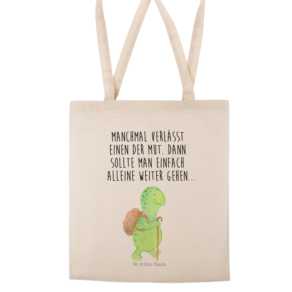Tragetasche Schildkröte Wanderer Beuteltasche, Beutel, Einkaufstasche, Jutebeutel, Stoffbeutel, Schildkröte, Schildkröten, Motivation, Motivationsspruch, Motivationssprüche, Neuanfang