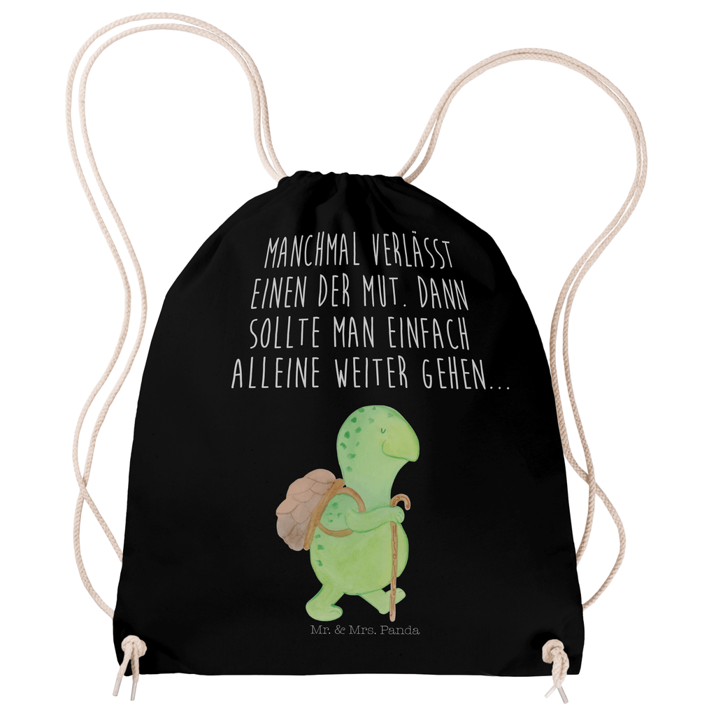 Sportbeutel Schildkröte Wanderer Turnbeutel, Beutel, Sporttasche, Tasche, Stoffbeutel, Schildkröte, Schildkröten, Motivation, Motivationsspruch, Motivationssprüche, Neuanfang