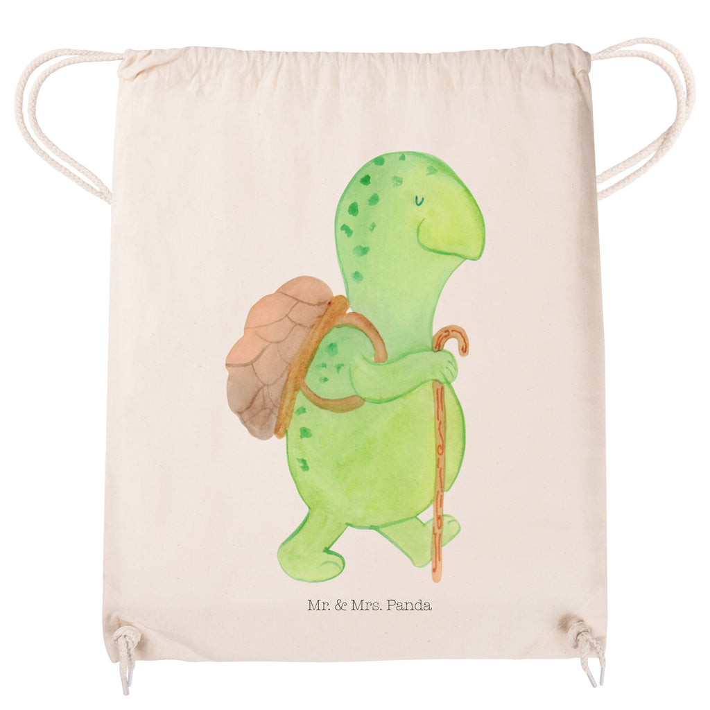 Sportbeutel Schildkröte Wanderer Turnbeutel, Beutel, Sporttasche, Tasche, Stoffbeutel, Schildkröte, Schildkröten, Motivation, Motivationsspruch, Motivationssprüche, Neuanfang