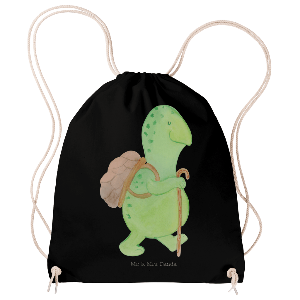 Sportbeutel Schildkröte Wanderer Turnbeutel, Beutel, Sporttasche, Tasche, Stoffbeutel, Schildkröte, Schildkröten, Motivation, Motivationsspruch, Motivationssprüche, Neuanfang