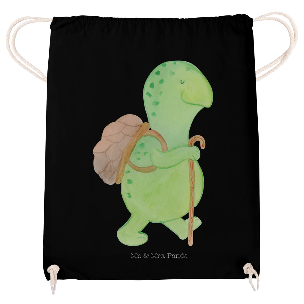Sportbeutel Schildkröte Wanderer Turnbeutel, Beutel, Sporttasche, Tasche, Stoffbeutel, Schildkröte, Schildkröten, Motivation, Motivationsspruch, Motivationssprüche, Neuanfang