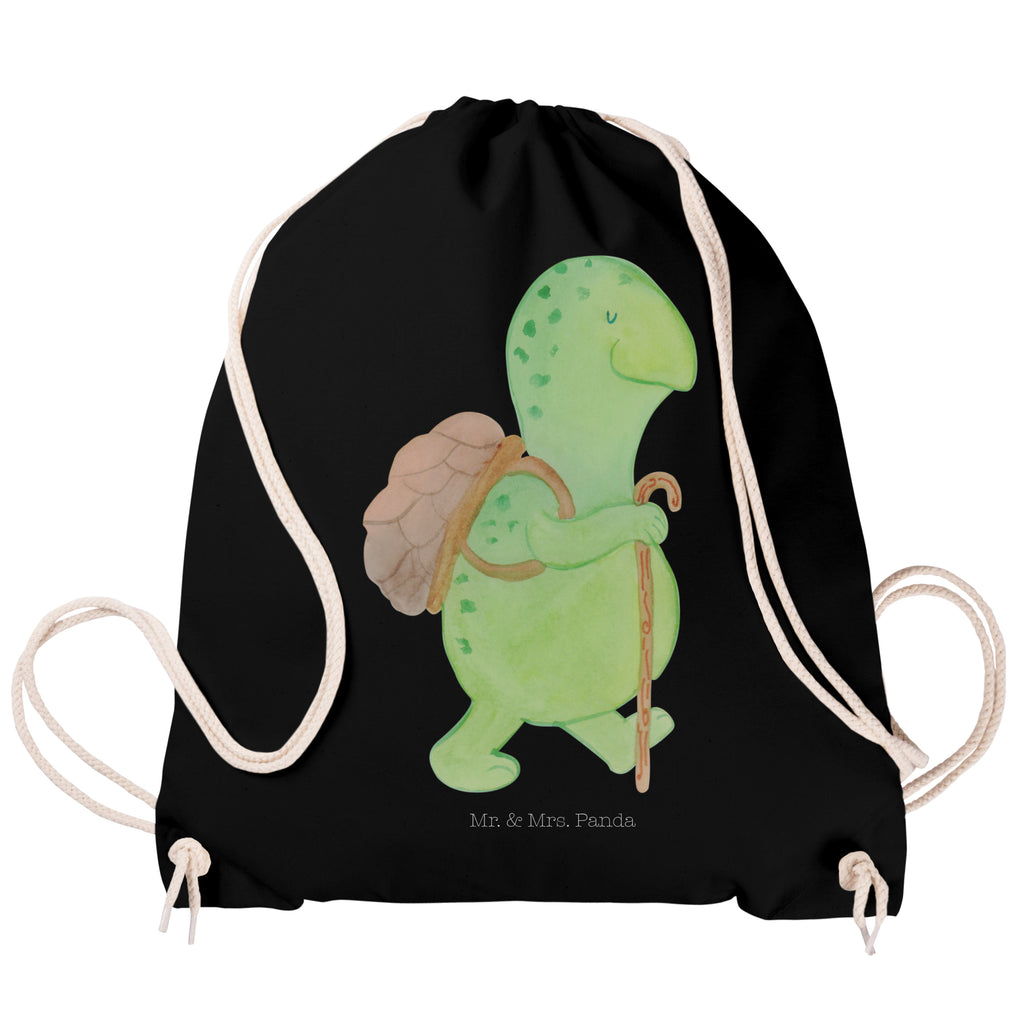 Sportbeutel Schildkröte Wanderer Turnbeutel, Beutel, Sporttasche, Tasche, Stoffbeutel, Schildkröte, Schildkröten, Motivation, Motivationsspruch, Motivationssprüche, Neuanfang