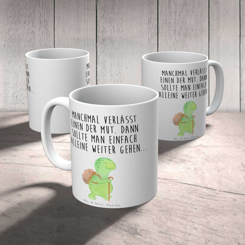 Tasse Schildkröte Wanderer Schildkröte, Schildkröten, Motivation, Motivationsspruch, Motivationssprüche, Neuanfang Becher, Kaffeetasse, Kaffeebecher, Tee, Frühstück, Büro  Schildkröte
