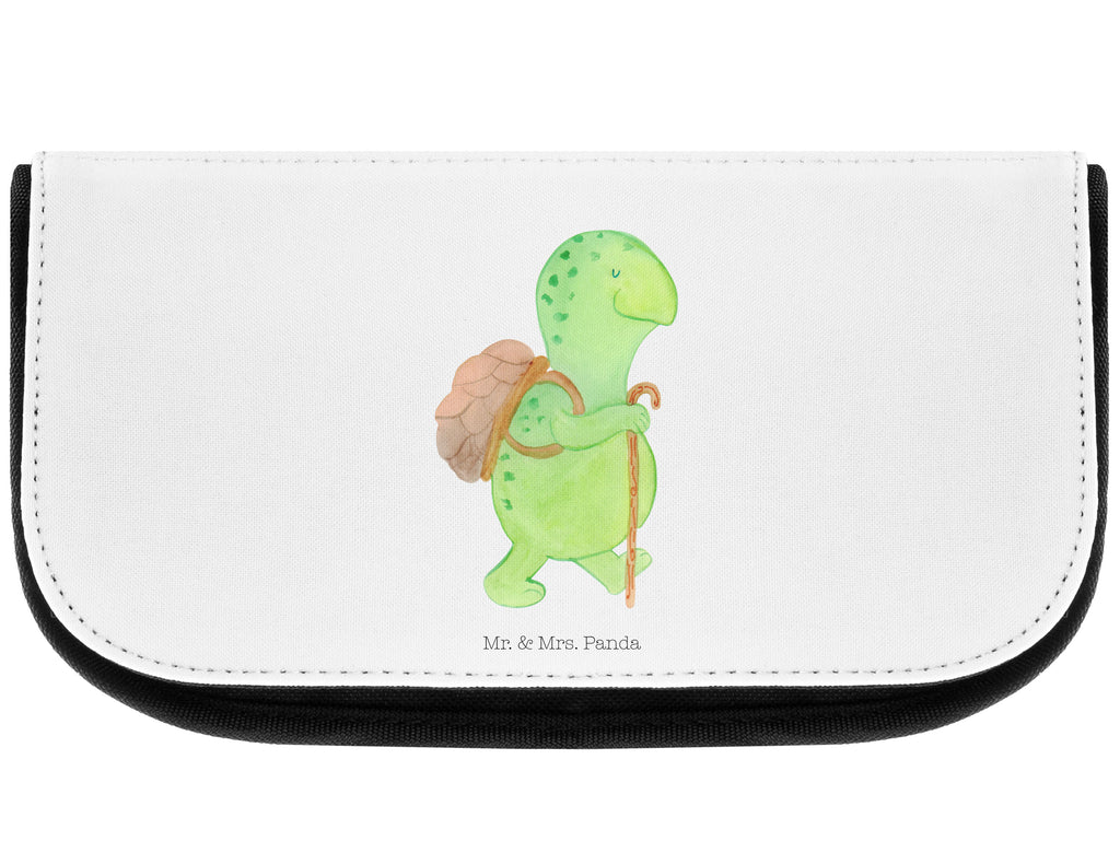 Kosmetiktasche Schildkröte Wanderer Kosmetikbeutel, Kulturtasche, Kulturbeutel, Schminktasche, Make-Up Tasche, Schildkröte, Schildkröten, Motivation, Motivationsspruch, Motivationssprüche, Neuanfang