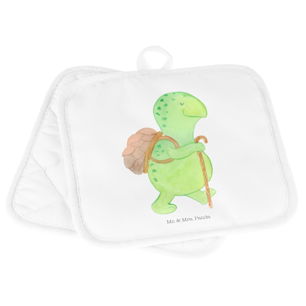 2er Set Topflappen  Schildkröte Wanderer Topflappen, Topfuntersetzer, Ofenhandschuh, Topflappen Set, Topflappen lustig, Topflappen mit Spruch, Schildkröte, Schildkröten, Motivation, Motivationsspruch, Motivationssprüche, Neuanfang