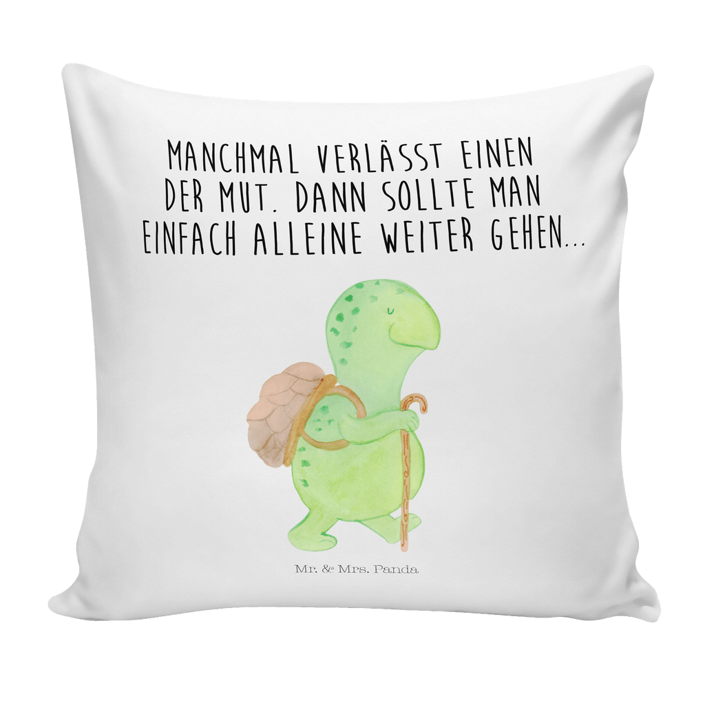 40x40 Kissen Schildkröte Wanderer Kissenhülle, Kopfkissen, Sofakissen, Dekokissen, Motivkissen, Schildkröte, Schildkröten, Motivation, Motivationsspruch, Motivationssprüche, Neuanfang