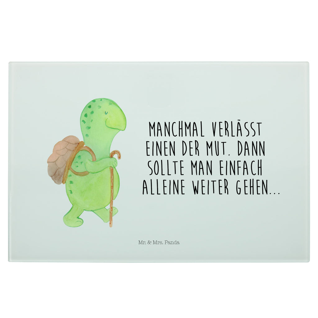 Medium Glas Schneidbrett Schildkröte Wanderer Glasschneidebrett, Schneidebrett, Schildkröte, Schildkröten, Motivation, Motivationsspruch, Motivationssprüche, Neuanfang