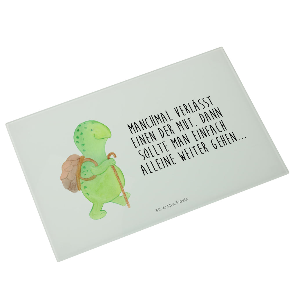 Medium Glas Schneidbrett Schildkröte Wanderer Glasschneidebrett, Schneidebrett, Schildkröte, Schildkröten, Motivation, Motivationsspruch, Motivationssprüche, Neuanfang