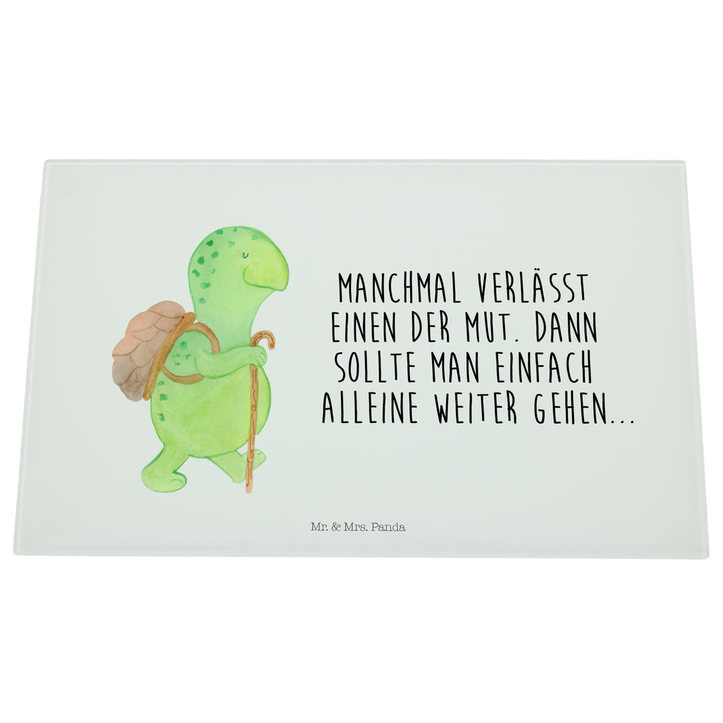 Medium Glas Schneidbrett Schildkröte Wanderer Glasschneidebrett, Schneidebrett, Schildkröte, Schildkröten, Motivation, Motivationsspruch, Motivationssprüche, Neuanfang