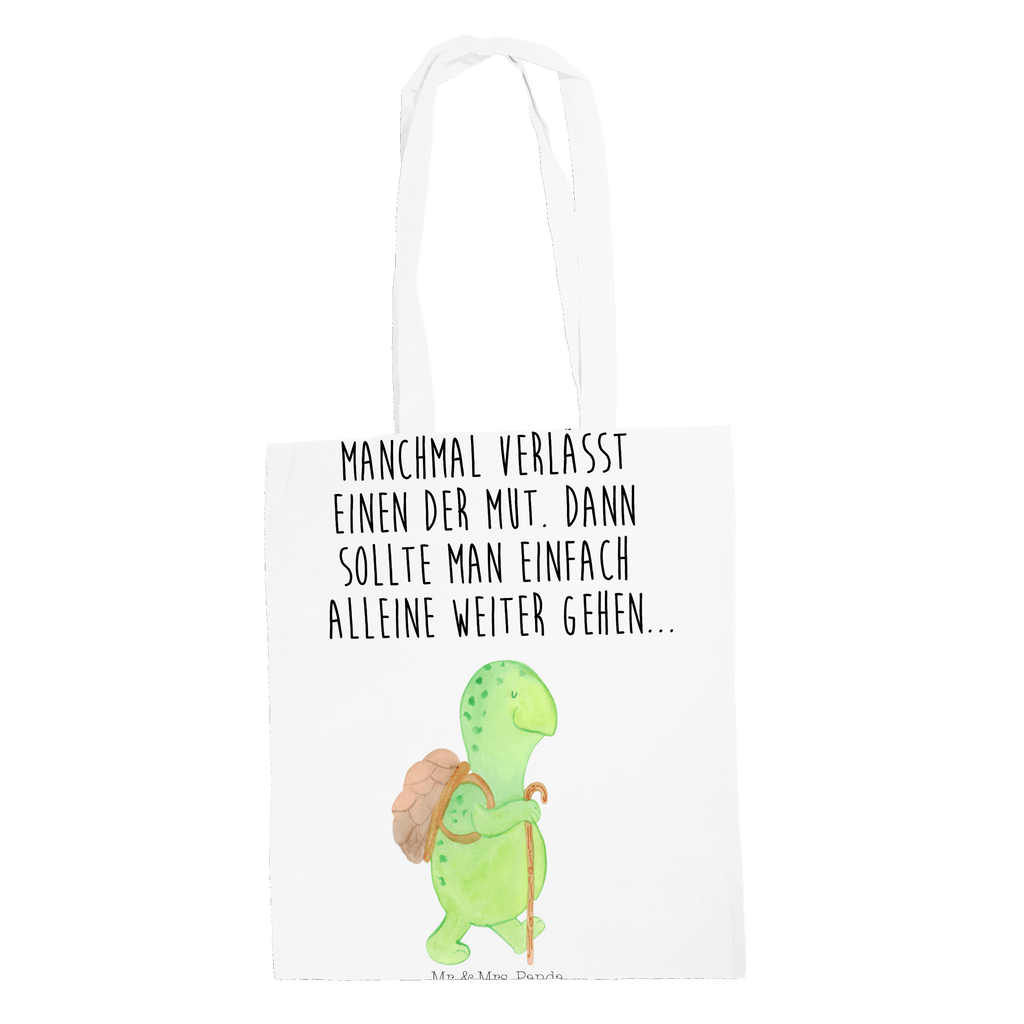 Tragetasche Schildkröte Wanderer Beuteltasche, Beutel, Einkaufstasche, Jutebeutel, Stoffbeutel, Schildkröte, Schildkröten, Motivation, Motivationsspruch, Motivationssprüche, Neuanfang