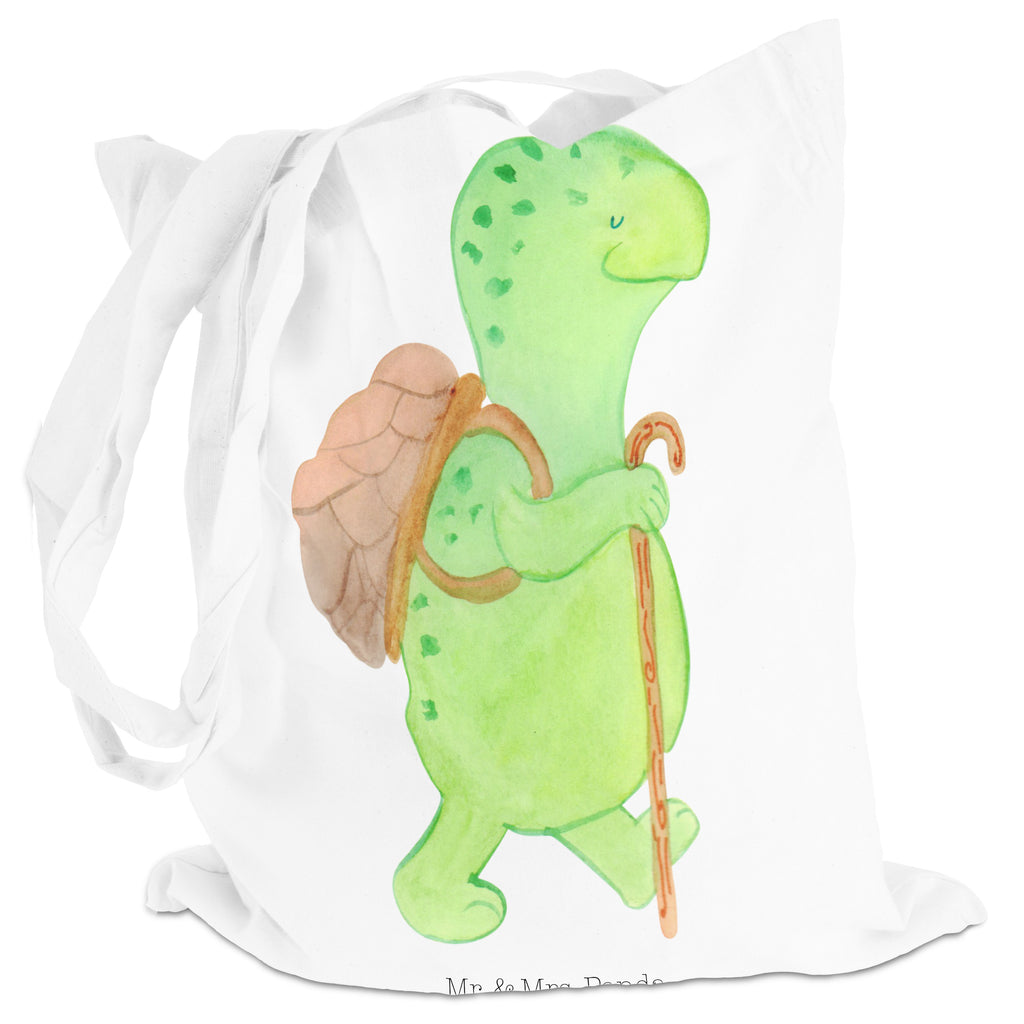 Tragetasche Schildkröte Wanderer Beuteltasche, Beutel, Einkaufstasche, Jutebeutel, Stoffbeutel, Schildkröte, Schildkröten, Motivation, Motivationsspruch, Motivationssprüche, Neuanfang