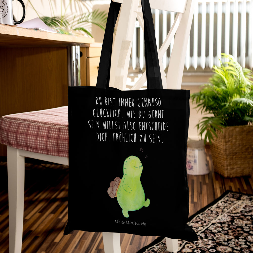 Tragetasche Schildkröte pfeift Beuteltasche, Beutel, Einkaufstasche, Jutebeutel, Stoffbeutel, Schildkröte, Schildi, Schildkröten, fröhlich, Glück, Motivation, Lebensfreude, Depression, Trennung, Neuanfang