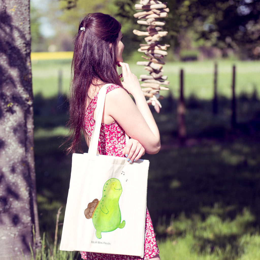 Tragetasche Schildkröte pfeift Beuteltasche, Beutel, Einkaufstasche, Jutebeutel, Stoffbeutel, Schildkröte, Schildi, Schildkröten, fröhlich, Glück, Motivation, Lebensfreude, Depression, Trennung, Neuanfang