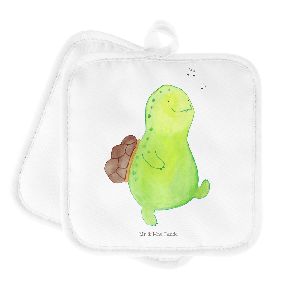 2er Set Topflappen  Schildkröte pfeift Topflappen, Topfuntersetzer, Ofenhandschuh, Topflappen Set, Topflappen lustig, Topflappen mit Spruch, Schildkröte, Schildi, Schildkröten, fröhlich, Glück, Motivation, Lebensfreude, Depression, Trennung, Neuanfang