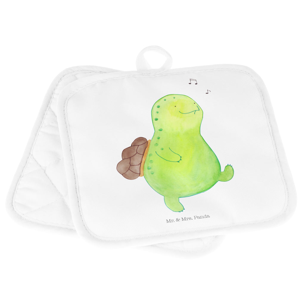 2er Set Topflappen  Schildkröte pfeift Topflappen, Topfuntersetzer, Ofenhandschuh, Topflappen Set, Topflappen lustig, Topflappen mit Spruch, Schildkröte, Schildi, Schildkröten, fröhlich, Glück, Motivation, Lebensfreude, Depression, Trennung, Neuanfang