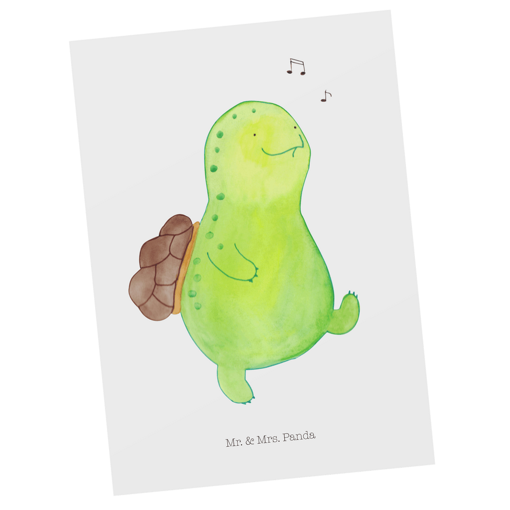 Postkarte Schildkröte pfeift Geschenkkarte, Grußkarte, Karte, Einladung, Ansichtskarte, Geburtstagskarte, Einladungskarte, Dankeskarte, Schildkröte, Schildi, Schildkröten, fröhlich, Glück, Motivation, Lebensfreude, Depression, Trennung, Neuanfang