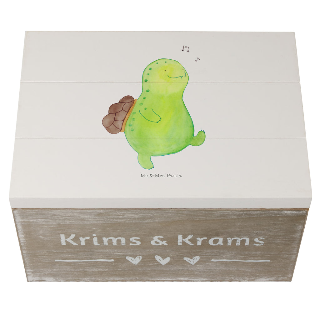 Holzkiste Schildkröte pfeift Holzkiste, Kiste, Schatzkiste, Truhe, Schatulle, XXL, Erinnerungsbox, Erinnerungskiste, Dekokiste, Aufbewahrungsbox, Schildkröte, Schildi, Schildkröten, fröhlich, Glück, Motivation, Lebensfreude, Depression, Trennung, Neuanfang