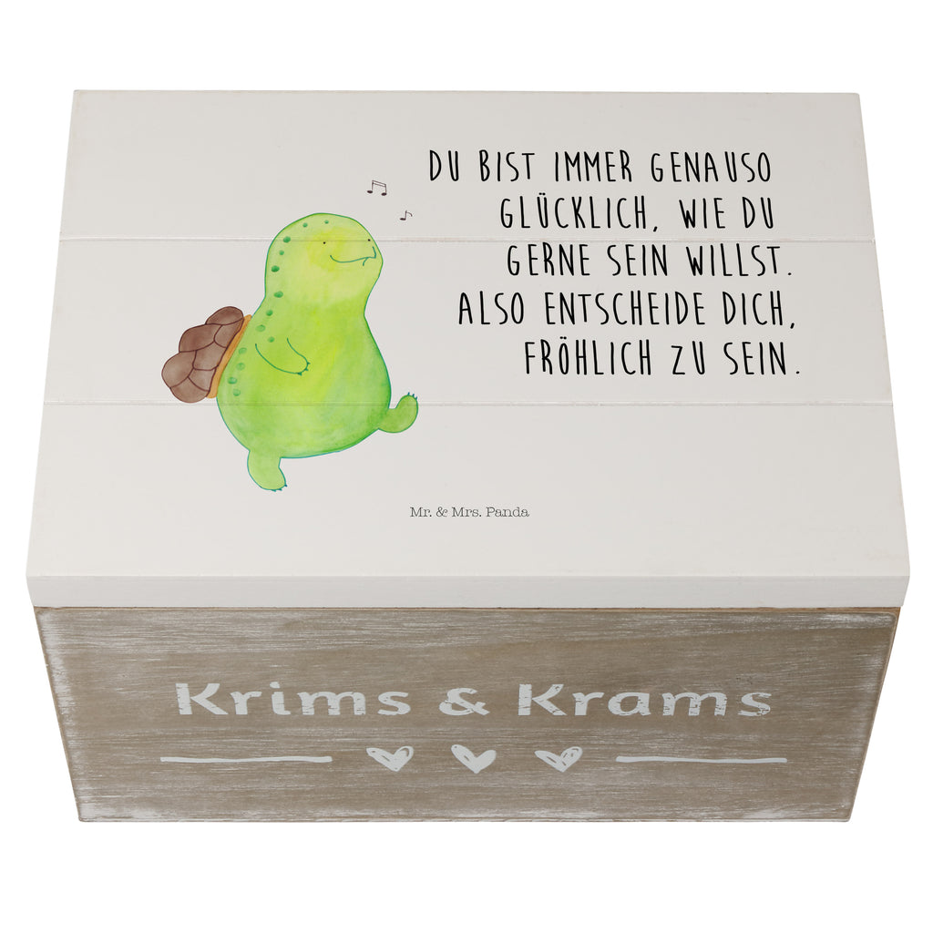 Holzkiste Schildkröte pfeift Holzkiste, Kiste, Schatzkiste, Truhe, Schatulle, XXL, Erinnerungsbox, Erinnerungskiste, Dekokiste, Aufbewahrungsbox, Schildkröte, Schildi, Schildkröten, fröhlich, Glück, Motivation, Lebensfreude, Depression, Trennung, Neuanfang