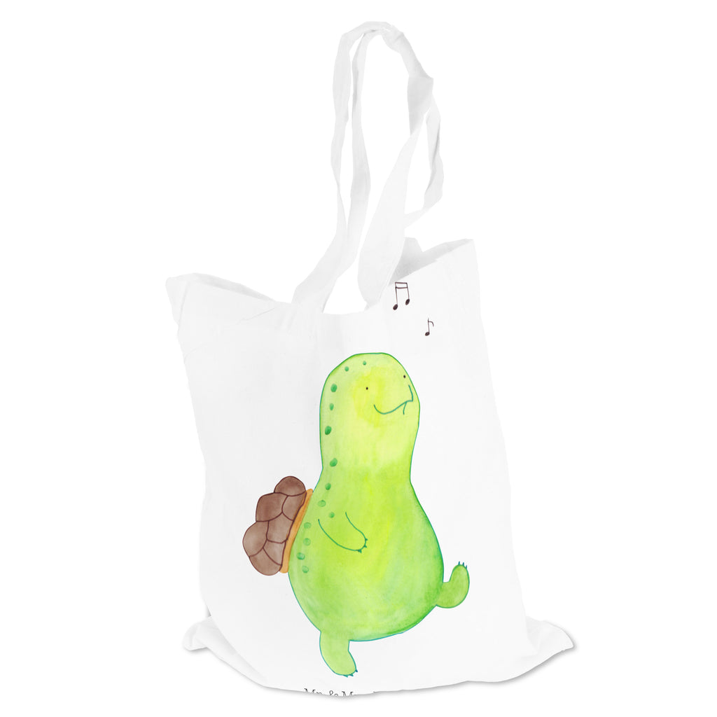 Tragetasche Schildkröte pfeift Beuteltasche, Beutel, Einkaufstasche, Jutebeutel, Stoffbeutel, Schildkröte, Schildi, Schildkröten, fröhlich, Glück, Motivation, Lebensfreude, Depression, Trennung, Neuanfang