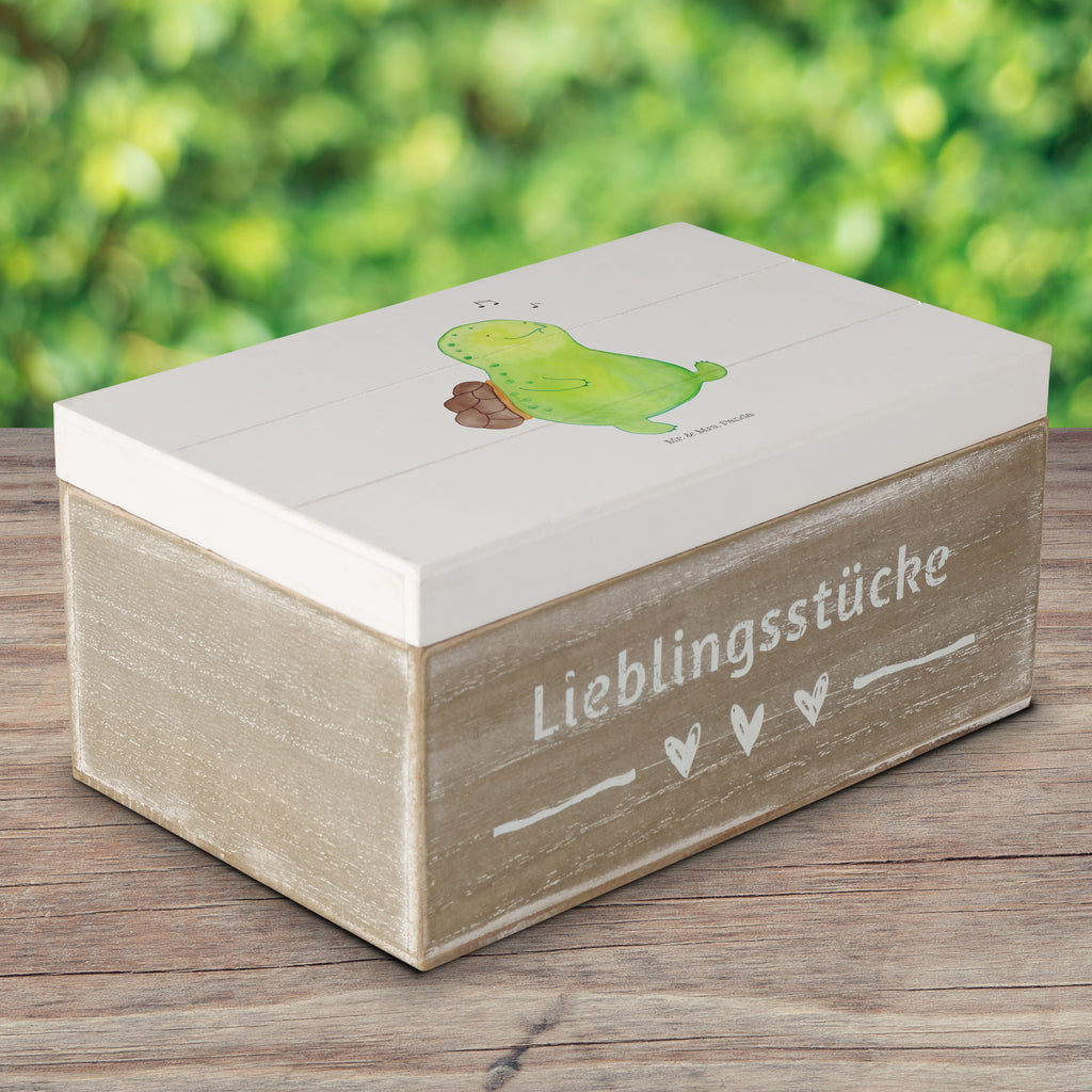 Holzkiste Schildkröte pfeift Holzkiste, Kiste, Schatzkiste, Truhe, Schatulle, XXL, Erinnerungsbox, Erinnerungskiste, Dekokiste, Aufbewahrungsbox, Schildkröte, Schildi, Schildkröten, fröhlich, Glück, Motivation, Lebensfreude, Depression, Trennung, Neuanfang
