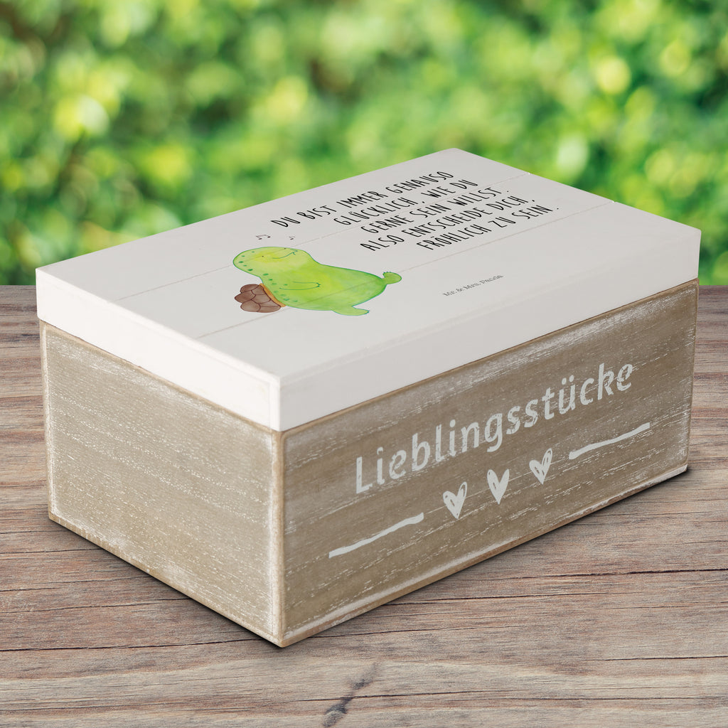 Holzkiste Schildkröte pfeift Holzkiste, Kiste, Schatzkiste, Truhe, Schatulle, XXL, Erinnerungsbox, Erinnerungskiste, Dekokiste, Aufbewahrungsbox, Schildkröte, Schildi, Schildkröten, fröhlich, Glück, Motivation, Lebensfreude, Depression, Trennung, Neuanfang