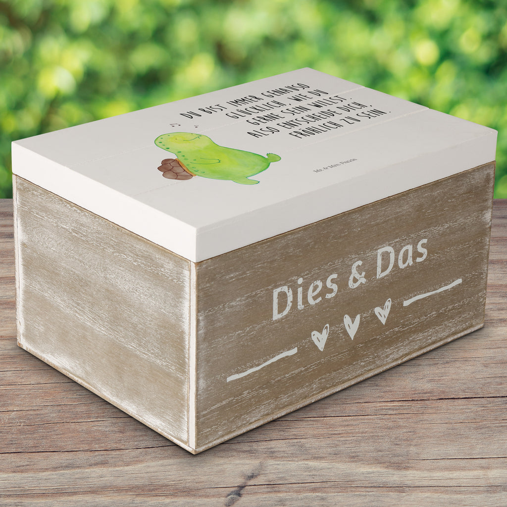 Holzkiste Schildkröte pfeift Holzkiste, Kiste, Schatzkiste, Truhe, Schatulle, XXL, Erinnerungsbox, Erinnerungskiste, Dekokiste, Aufbewahrungsbox, Schildkröte, Schildi, Schildkröten, fröhlich, Glück, Motivation, Lebensfreude, Depression, Trennung, Neuanfang