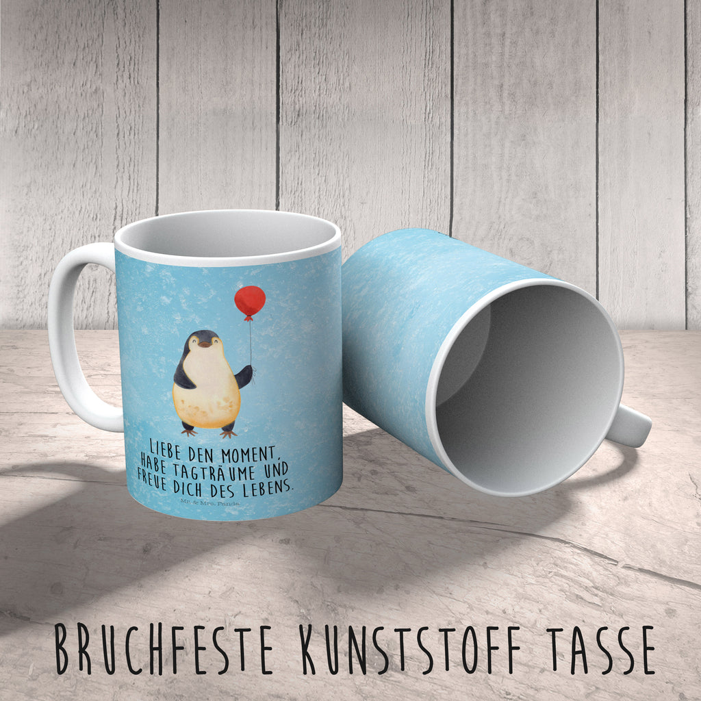 Kindertasse Pinguin Luftballon Kunststoff Tasse, Kindergarten, Tasse, Trinkbecher, Camping Becher, Kaffeetasse, Kunststoffbecher, Kindergartenbecher, Outdoorgeschirr, Kunststoffgeschirr, Reisebecher, Reisetasse, Kinderbecher, Pinguin, Pinguine, Luftballon, Tagträume, Lebenslust, Geschenk Freundin, Geschenkidee, beste Freundin, Motivation, Neustart, neues Leben, Liebe, Glück