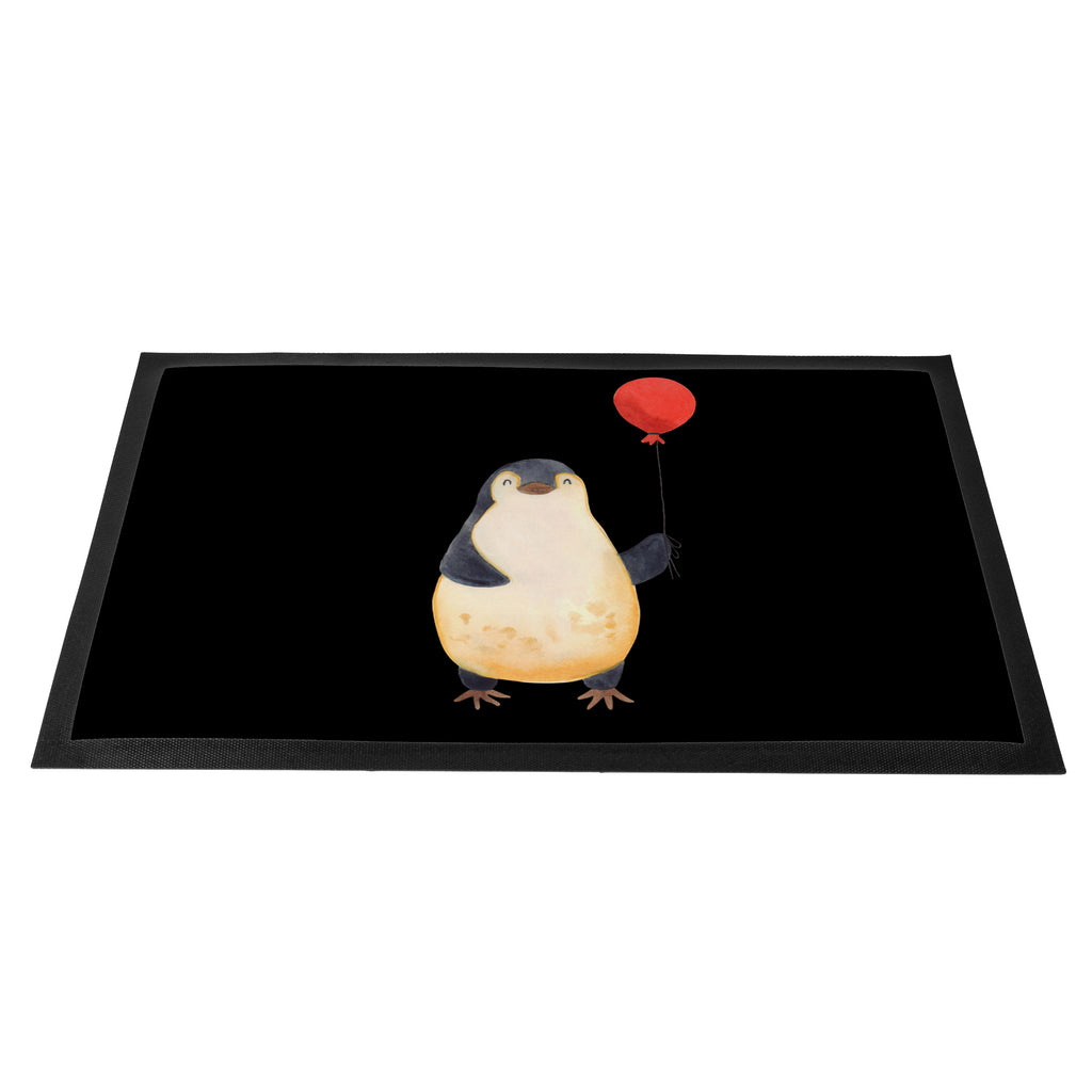 Fußmatte Pinguin Luftballon Türvorleger, Schmutzmatte, Fußabtreter, Matte, Schmutzfänger, Fußabstreifer, Schmutzfangmatte, Türmatte, Motivfußmatte, Haustürmatte, Vorleger, Pinguin, Pinguine, Luftballon, Tagträume, Lebenslust, Geschenk Freundin, Geschenkidee, beste Freundin, Motivation, Neustart, neues Leben, Liebe, Glück