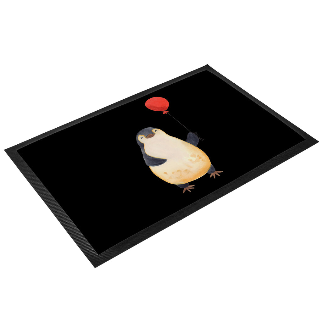Fußmatte Pinguin Luftballon Türvorleger, Schmutzmatte, Fußabtreter, Matte, Schmutzfänger, Fußabstreifer, Schmutzfangmatte, Türmatte, Motivfußmatte, Haustürmatte, Vorleger, Pinguin, Pinguine, Luftballon, Tagträume, Lebenslust, Geschenk Freundin, Geschenkidee, beste Freundin, Motivation, Neustart, neues Leben, Liebe, Glück