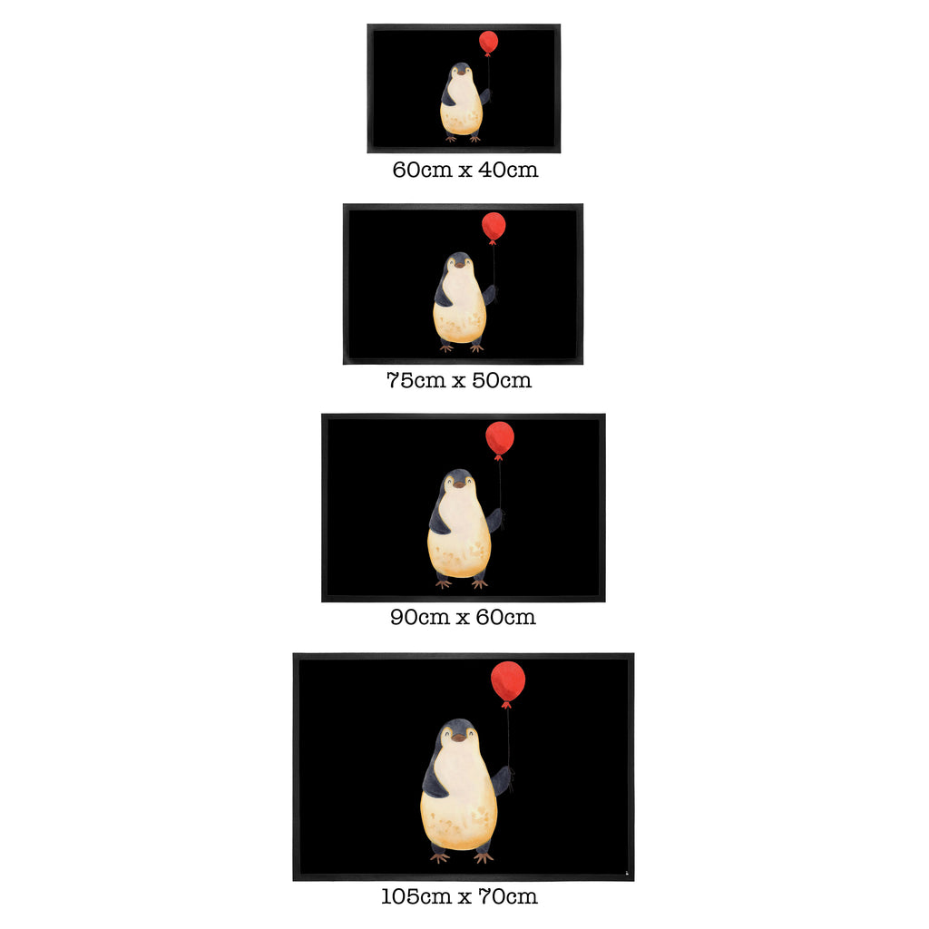 Fußmatte Pinguin Luftballon Türvorleger, Schmutzmatte, Fußabtreter, Matte, Schmutzfänger, Fußabstreifer, Schmutzfangmatte, Türmatte, Motivfußmatte, Haustürmatte, Vorleger, Pinguin, Pinguine, Luftballon, Tagträume, Lebenslust, Geschenk Freundin, Geschenkidee, beste Freundin, Motivation, Neustart, neues Leben, Liebe, Glück