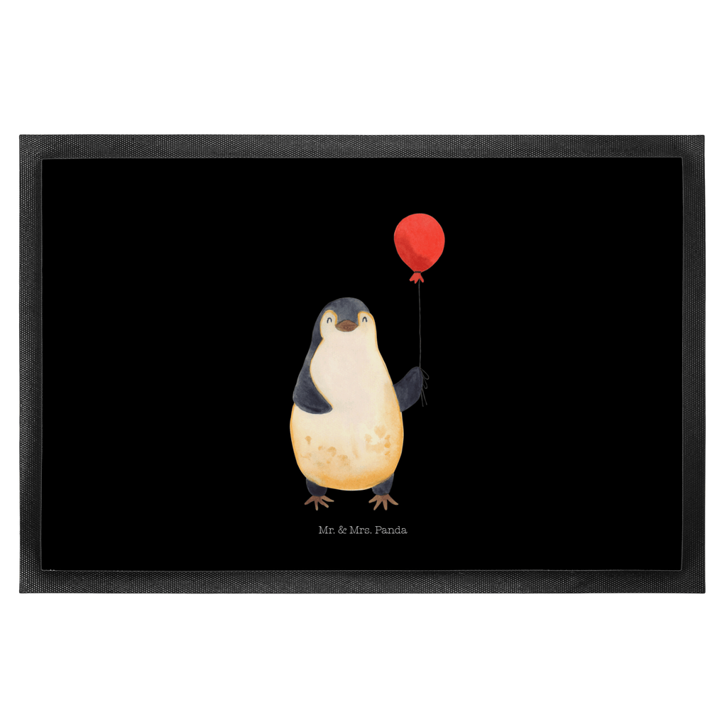 Fußmatte Pinguin Luftballon Türvorleger, Schmutzmatte, Fußabtreter, Matte, Schmutzfänger, Fußabstreifer, Schmutzfangmatte, Türmatte, Motivfußmatte, Haustürmatte, Vorleger, Pinguin, Pinguine, Luftballon, Tagträume, Lebenslust, Geschenk Freundin, Geschenkidee, beste Freundin, Motivation, Neustart, neues Leben, Liebe, Glück