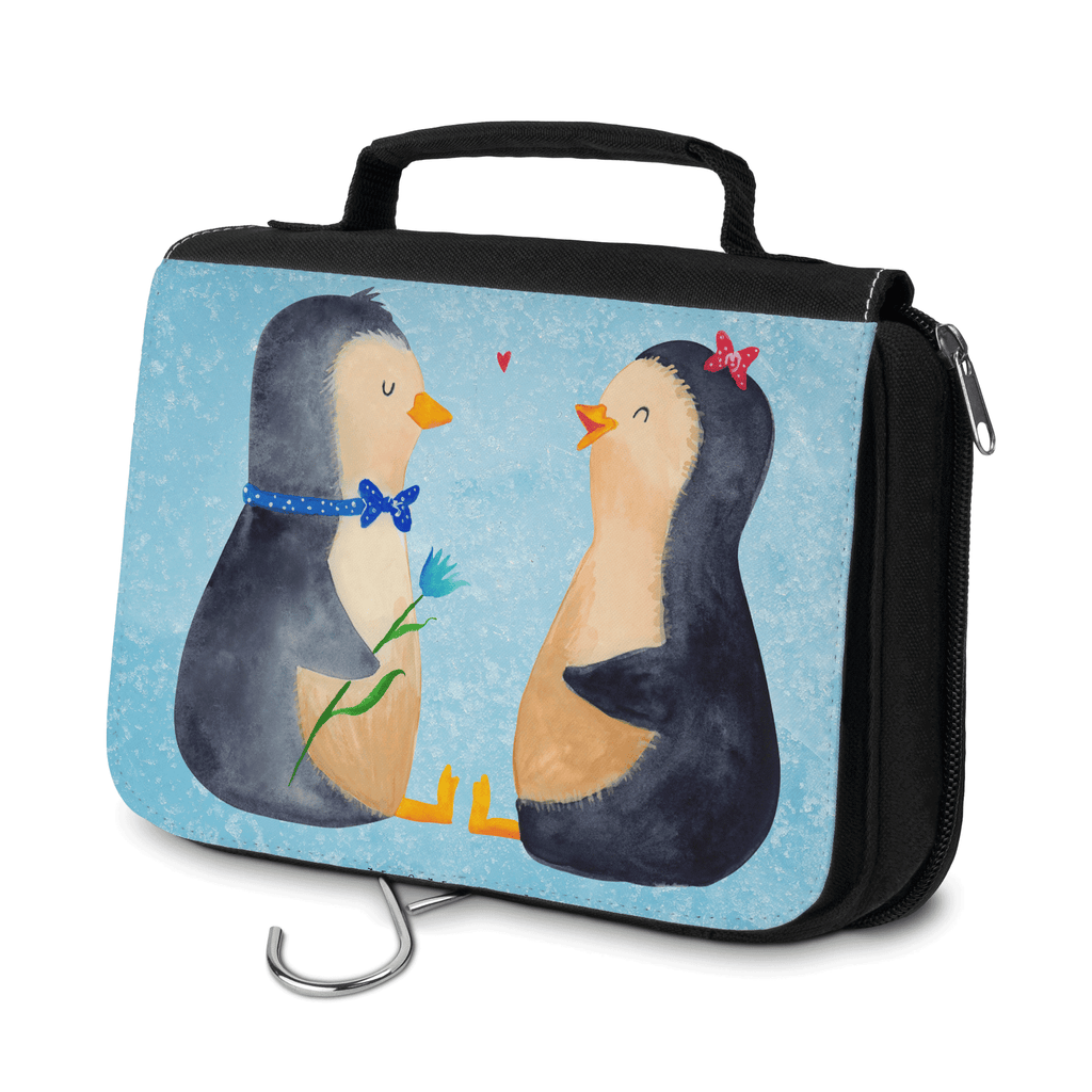 Kulturbeutel Pinguin Pärchen Kulturbeutel, Zum Aufhängen, Waschtasche, Kosmetiktasche, Damen, Herren, Aufbewahrungstasche, Schminktasche, Kosmetikbeutel, Organizer, Kulturtasche, Schminkutensil, Pinguin, Pinguine, Liebe, Liebespaar, Liebesbeweis, Liebesgeschenk, Verlobung, Jahrestag, Hochzeitstag, Hochzeit, Hochzeitsgeschenk, große Liebe, Traumpaar