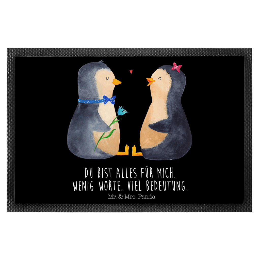 Fußmatte Pinguin Pärchen Türvorleger, Schmutzmatte, Fußabtreter, Matte, Schmutzfänger, Fußabstreifer, Schmutzfangmatte, Türmatte, Motivfußmatte, Haustürmatte, Vorleger, Pinguin, Pinguine, Liebe, Liebespaar, Liebesbeweis, Liebesgeschenk, Verlobung, Jahrestag, Hochzeitstag, Hochzeit, Hochzeitsgeschenk, große Liebe, Traumpaar