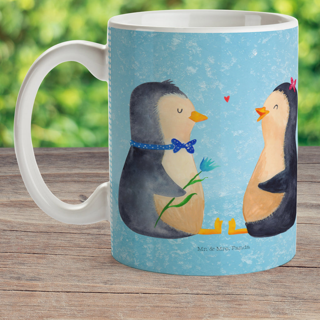 Kindertasse Pinguin Pärchen Kunststoff Tasse, Kindergarten, Tasse, Trinkbecher, Camping Becher, Kaffeetasse, Kunststoffbecher, Kindergartenbecher, Outdoorgeschirr, Kunststoffgeschirr, Reisebecher, Reisetasse, Kinderbecher, Pinguin, Pinguine, Liebe, Liebespaar, Liebesbeweis, Liebesgeschenk, Verlobung, Jahrestag, Hochzeitstag, Hochzeit, Hochzeitsgeschenk, große Liebe, Traumpaar