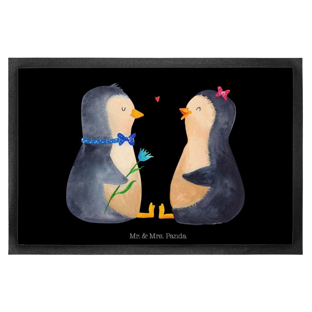 Fußmatte Pinguin Pärchen Türvorleger, Schmutzmatte, Fußabtreter, Matte, Schmutzfänger, Fußabstreifer, Schmutzfangmatte, Türmatte, Motivfußmatte, Haustürmatte, Vorleger, Pinguin, Pinguine, Liebe, Liebespaar, Liebesbeweis, Liebesgeschenk, Verlobung, Jahrestag, Hochzeitstag, Hochzeit, Hochzeitsgeschenk, große Liebe, Traumpaar