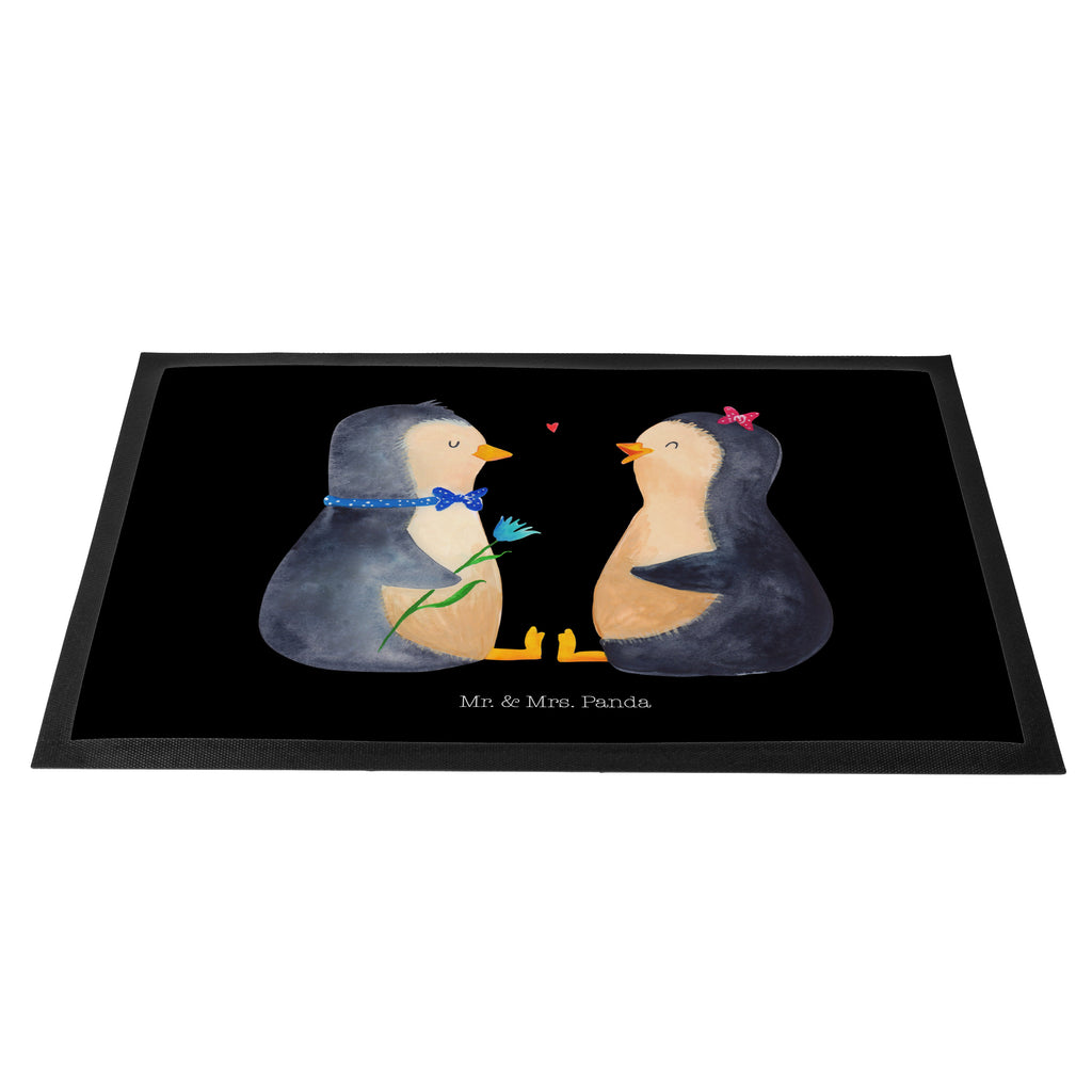 Fußmatte Pinguin Pärchen Türvorleger, Schmutzmatte, Fußabtreter, Matte, Schmutzfänger, Fußabstreifer, Schmutzfangmatte, Türmatte, Motivfußmatte, Haustürmatte, Vorleger, Pinguin, Pinguine, Liebe, Liebespaar, Liebesbeweis, Liebesgeschenk, Verlobung, Jahrestag, Hochzeitstag, Hochzeit, Hochzeitsgeschenk, große Liebe, Traumpaar